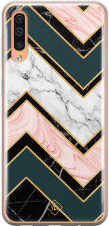 Casimoda Samsung Galaxy A50/A30s siliconen hoesje - Marmer triangles Multi