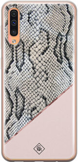 Casimoda Samsung Galaxy A50/A30s siliconen hoesje - Snake print Roze