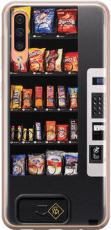 Casimoda Samsung Galaxy A50/A30s siliconen hoesje - Snoepautomaat Zwart, Multi