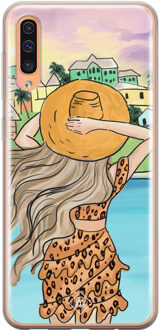 Casimoda Samsung Galaxy A50/A30s siliconen hoesje - Sunset girl Multi