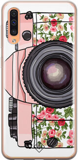Casimoda Samsung Galaxy A50/A30s siliconen telefoonhoesje - Hippie camera Roze