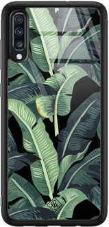 Casimoda Samsung Galaxy A50 glazen hardcase - Bali vibe Groen