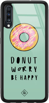 Casimoda Samsung Galaxy A50 glazen hardcase - Donut worry Mint