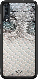 Casimoda Samsung Galaxy A50 glazen hardcase - Oh my snake Multi
