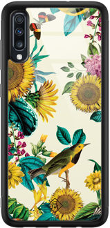 Casimoda Samsung Galaxy A50 glazen hardcase - Sunflowers Multi