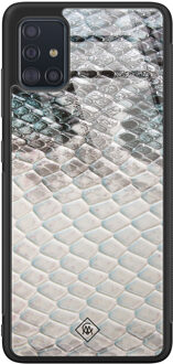 Casimoda Samsung Galaxy A51 glazen hardcase - Oh my snake Multi