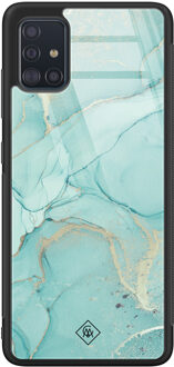Casimoda Samsung Galaxy A51 glazen hardcase - Touch of mint