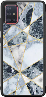 Casimoda Samsung Galaxy A51 hoesje - Abstract marmer blauw