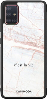 Casimoda Samsung Galaxy A51 hoesje - C'est la vie Bruin/beige