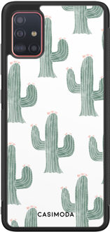 Casimoda Samsung Galaxy A51 hoesje - Cactus print Groen