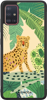 Casimoda Samsung Galaxy A51 hoesje - Jungle luipaard Groen