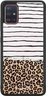 Casimoda Samsung Galaxy A51 hoesje - Leopard lines Bruin/beige