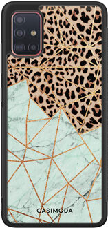 Casimoda Samsung Galaxy A51 hoesje - Luipaard marmer mint