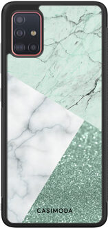 Casimoda Samsung Galaxy A51 hoesje - Minty marmer collage