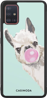 Casimoda Samsung Galaxy A51 hoesje - Retro lama Blauw