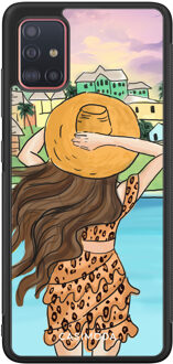 Casimoda Samsung Galaxy A51 hoesje - Sunset girl Multi