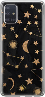 Casimoda Samsung Galaxy A51 siliconen hoesje - Counting the stars Zwart