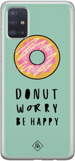 Casimoda Samsung Galaxy A51 siliconen hoesje - Donut worry Mint