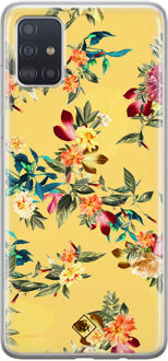 Casimoda Samsung Galaxy A51 siliconen hoesje - Floral days Geel