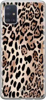 Casimoda Samsung Galaxy A51 siliconen hoesje - Golden wildcat Bruin/beige