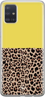Casimoda Samsung Galaxy A51 siliconen hoesje - Luipaard geel