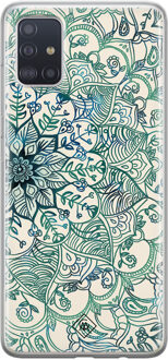 Casimoda Samsung Galaxy A51 siliconen hoesje - Mandala blauw