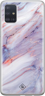 Casimoda Samsung Galaxy A51 siliconen hoesje - Marmer paars