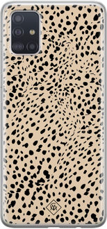 Casimoda Samsung Galaxy A51 siliconen hoesje - Spot on Bruin/beige