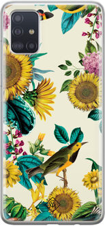 Casimoda Samsung Galaxy A51 siliconen hoesje - Sunflowers Geel