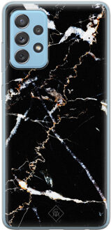 Casimoda Samsung Galaxy A52 (5G) siliconen hoesje - Marmer zwart