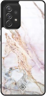 Casimoda Samsung Galaxy A52 glazen hardcase - Parelmoer marmer Multi