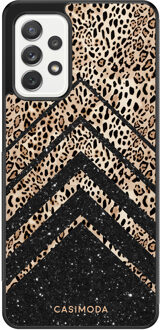 Casimoda Samsung Galaxy A52 hoesje - Chevron luipaard Bruin/beige