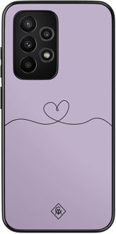 Casimoda Samsung Galaxy A52 hoesje - Hart lila Bruin/beige