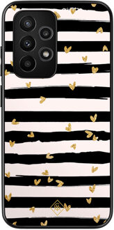 Casimoda Samsung Galaxy A52 hoesje - Hart streepjes Groen