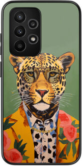 Casimoda Samsung Galaxy A52 hoesje - Luipaard hipster Groen