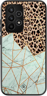 Casimoda Samsung Galaxy A52 hoesje - Luipaard marmer mint