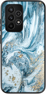 Casimoda Samsung Galaxy A52 hoesje - Marble sea Blauw
