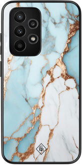 Casimoda Samsung Galaxy A52 hoesje - Marmer lichtblauw