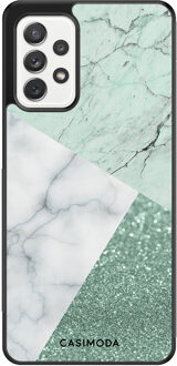 Casimoda Samsung Galaxy A52 hoesje - Minty marmer collage