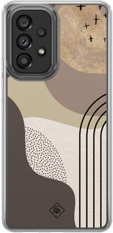 Casimoda Samsung Galaxy A52 hybride hoesje - Abstract almond Bruin/beige