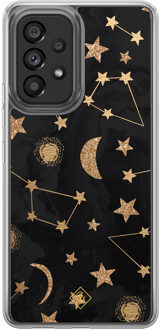 Casimoda Samsung Galaxy A52 hybride hoesje - Counting the stars Zwart, Goudkleurig