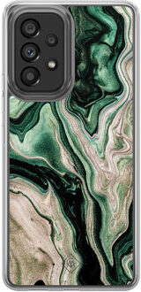 Casimoda Samsung Galaxy A52 hybride hoesje - Green waves Groen
