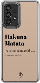 Casimoda Samsung Galaxy A52 hybride hoesje - Hakuna matata Bruin/beige