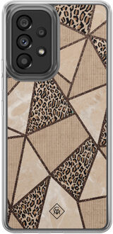 Casimoda Samsung Galaxy A52 hybride hoesje - Leopard abstract Bruin/beige