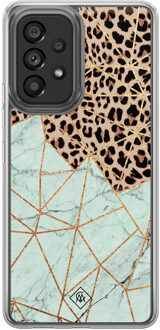 Casimoda Samsung Galaxy A52 hybride hoesje - Luipaard marmer mint