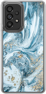 Casimoda Samsung Galaxy A52 hybride hoesje - Marble sea Blauw