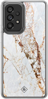 Casimoda Samsung Galaxy A52 hybride hoesje - Marmer goud Goudkleurig