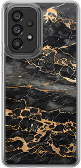 Casimoda Samsung Galaxy A52 hybride hoesje - Marmer grijs brons Grijs/zilverkleurig