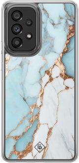 Casimoda Samsung Galaxy A52 hybride hoesje - Marmer lichtblauw