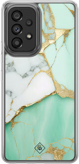 Casimoda Samsung Galaxy A52 hybride hoesje - Marmer mintgroen
